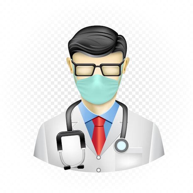 Vector masked doctor template