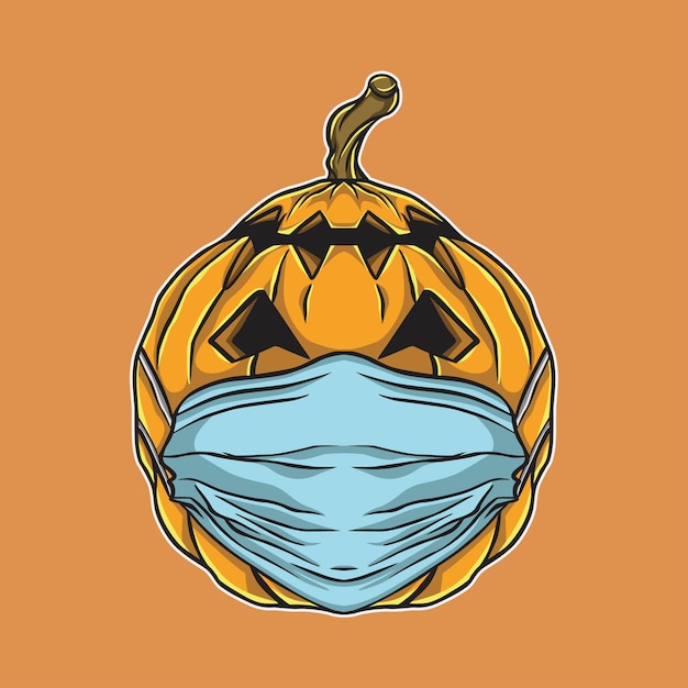 Masked Jack O Lantern Artwork Illustration