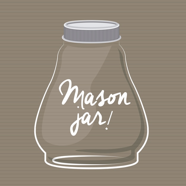 Vector mason jar digitaal ontwerp