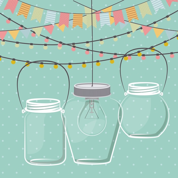 Mason jar digital design