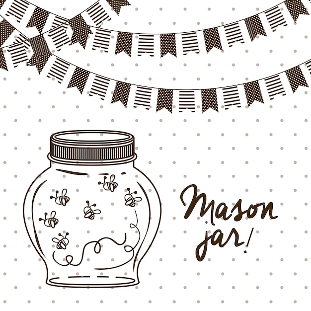 Mason jar digital design