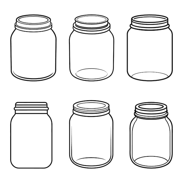 mason jar icon vector silhouette mason jar illustration cut file mason jar silhouette