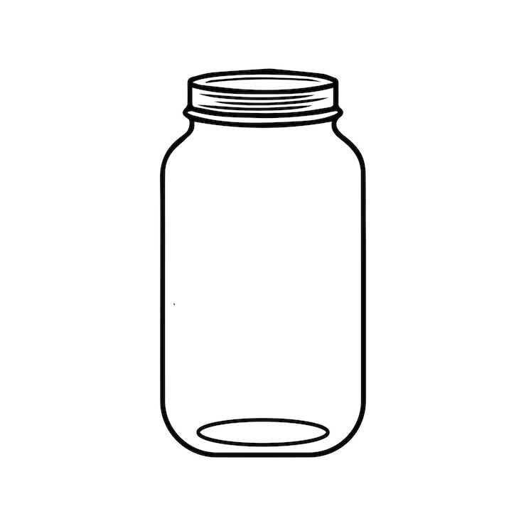 Вектор масонская банку векторная mason jar иллюстрация пустая банку svg консервная банка стеклянная банка