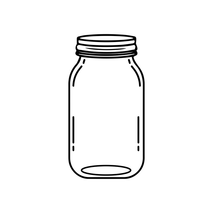 Вектор масонская банку векторная mason jar иллюстрация пустая банку svg консервная банка стеклянная банка