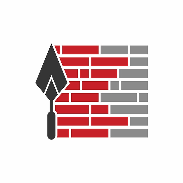 Vector masonry tool trowel logo icon