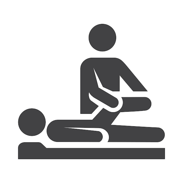 Vector massage therapist vector icon