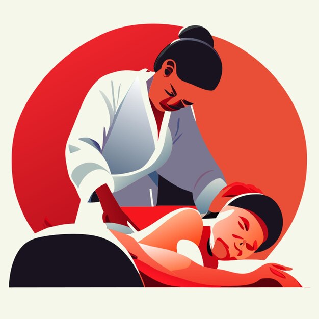 Vector massage vector illustration