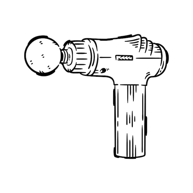 Massager massage device electric hand drawn icon doodle illustration