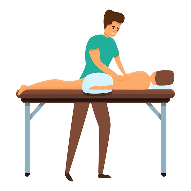Masseur pictogram Cartoon van masseur vector pictogram voor webdesign geïsoleerd op een witte achtergrond