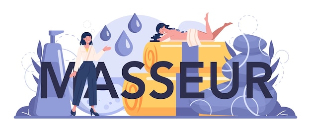 Masseur typographic header