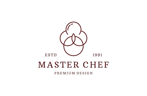 Master chef-kok inspiratie logo ontwerp downloaden