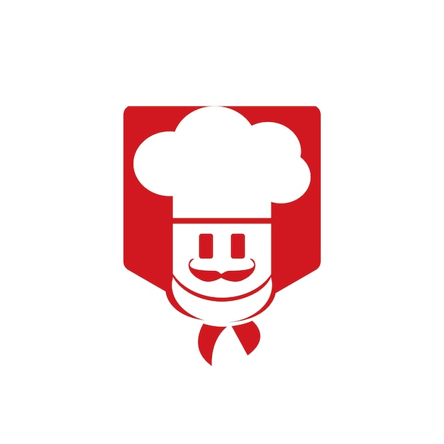 Modello di progettazione del logo vettoriale del maestro chef