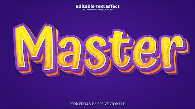 Master editable text effect in modern trend style