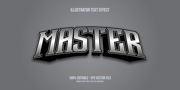 Master silver text style effect