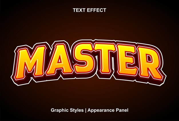 Master text effect with graphic style and editable