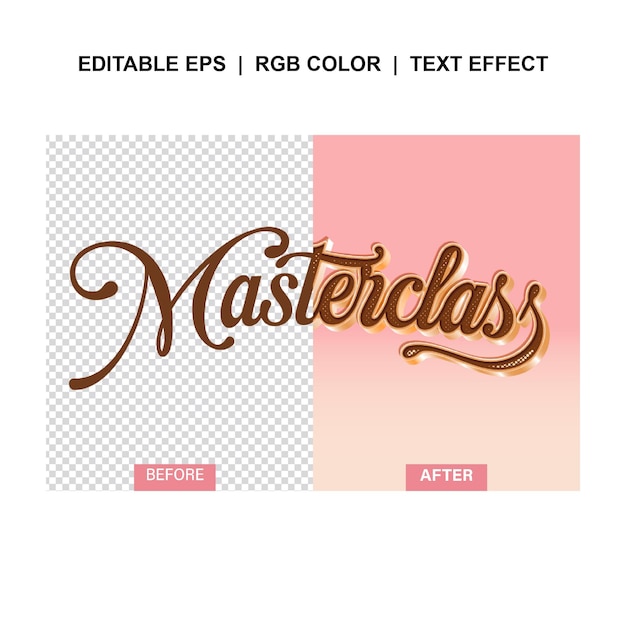 Masterclass tekst-effect illustrator