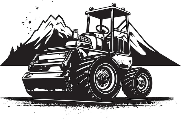 Mastering Urban Infrastructure Construction Asphalt Roller Vector Graphics (beheersing van stedelijke infrastructuur)