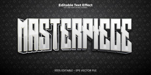 Masterpiece editable text effect in modern trend style