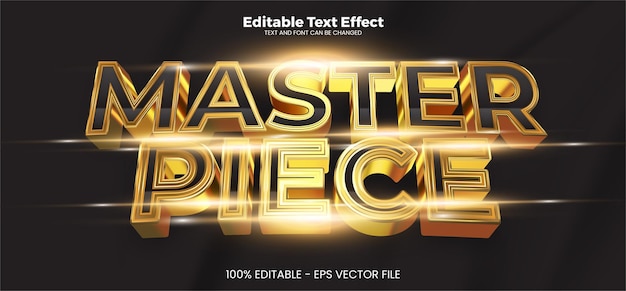 Masterpiece editable text effect in modern trend style