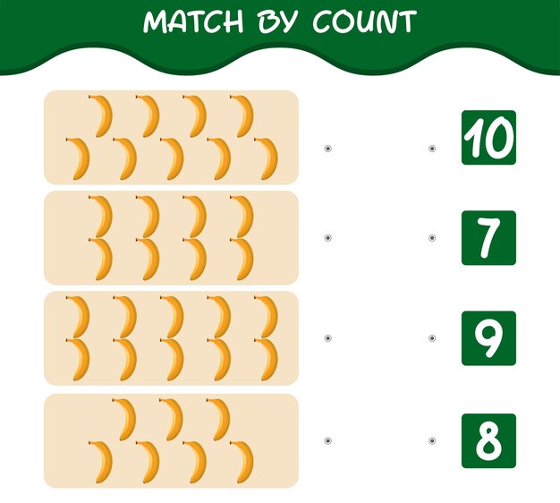 Match by count of cartoon bananas