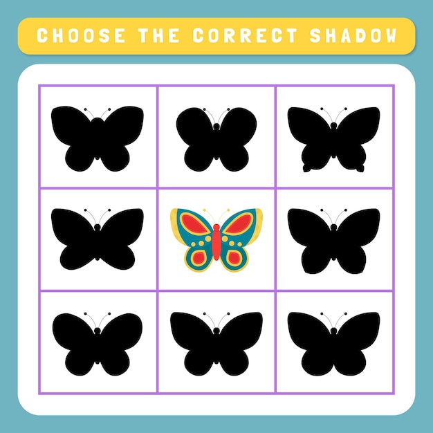 Match by shadow worksheet