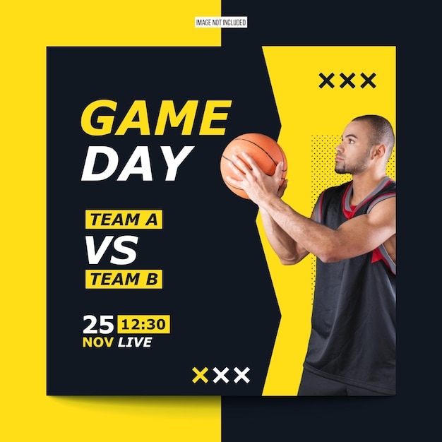 Vector match day social media post and banner design template vector