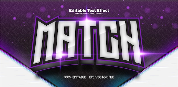 Match editable text effect in modern trend style