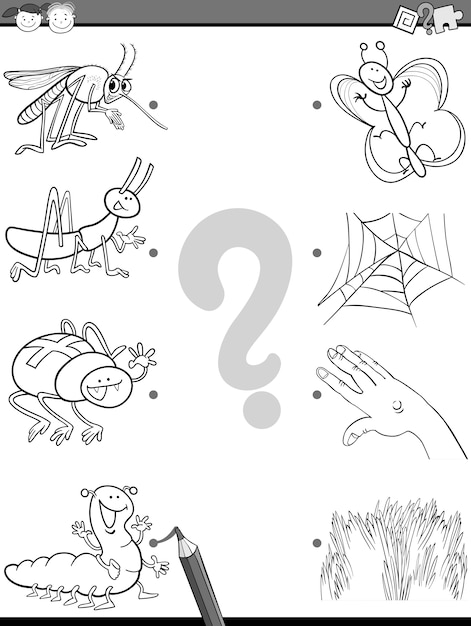 match elements coloring page