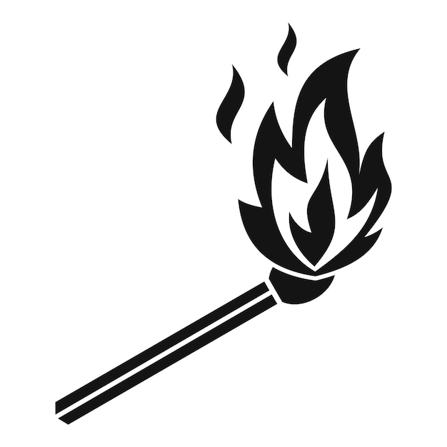 Match flame icon Simple illustration of match flame vector icon for web