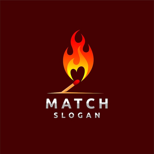 Vector match logo with lettering concept