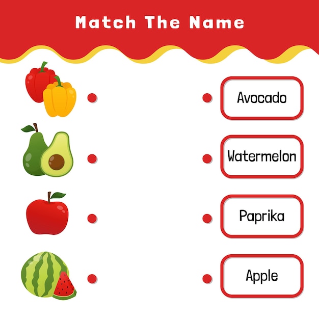 Match the name worksheet