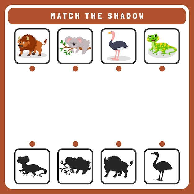 Match the shadow worksheet