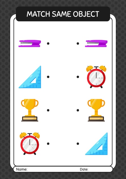 Сопоставление с тем же объектом, игра, летняя иконка, рабочий лист для детей дошкольного возраста, детский лист активности