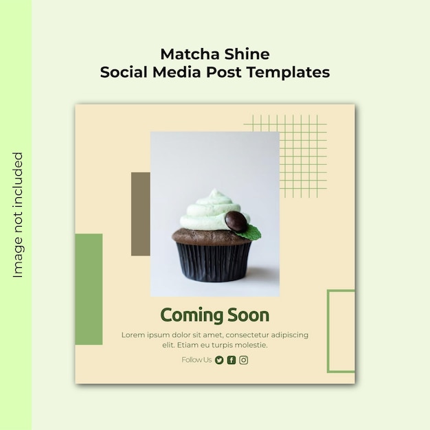 Matcha shine - Postsjablonen voor sociale media