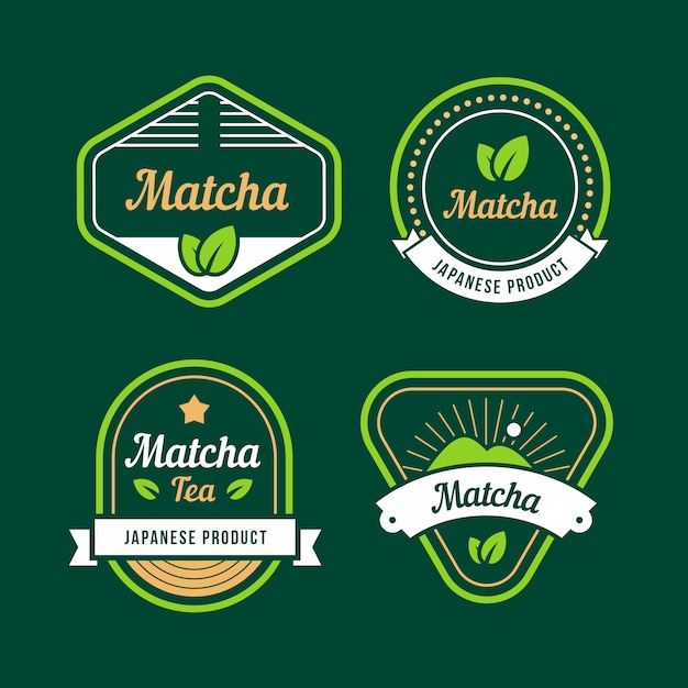 Matcha tea badges