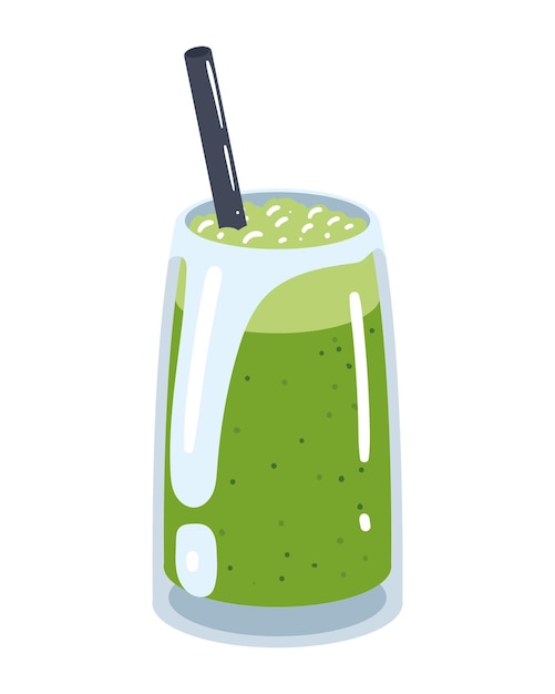 Vector matcha tea cold icon isolated vector