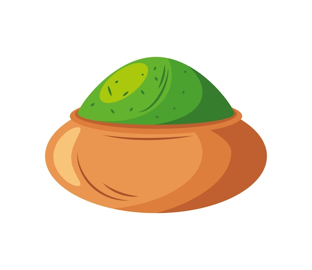 Vector matcha tea powder icon isolated