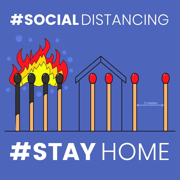 Matches concept for social distancing