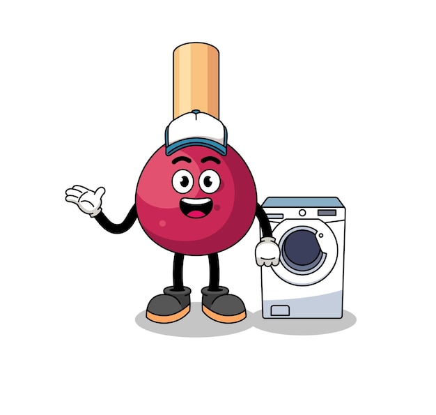Matches illustration as a laundry man
