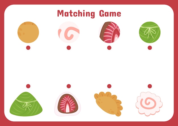 Matching Game Worksheet voor kinderen