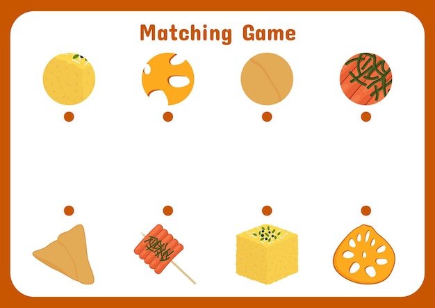 Matching Game Worksheet voor kinderen