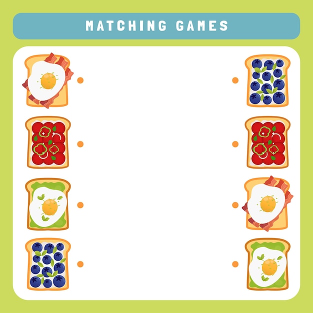 Matching game worksheet