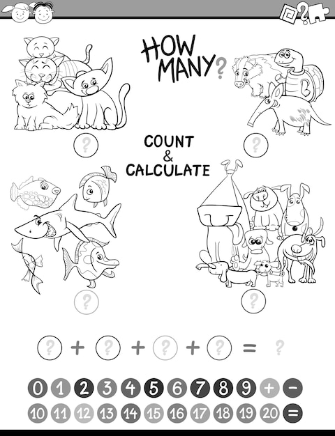 math avtivity coloring book