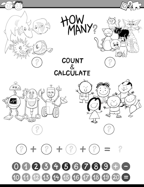 math avtivity coloring book