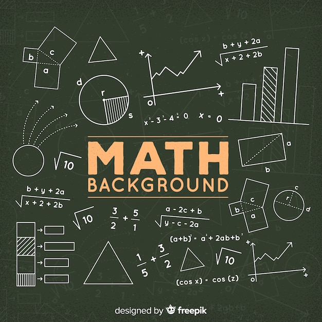 Vector math chalkboard background