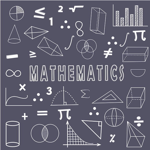 Vettore lavagna matematica