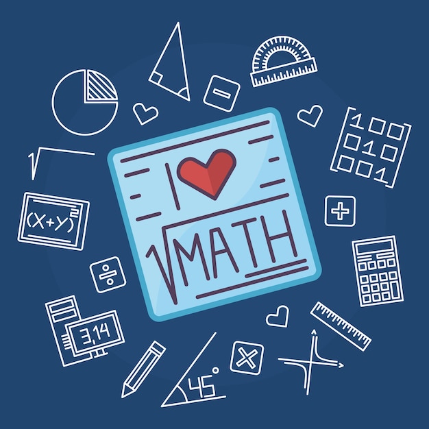 Math Education vector mathematics concept background