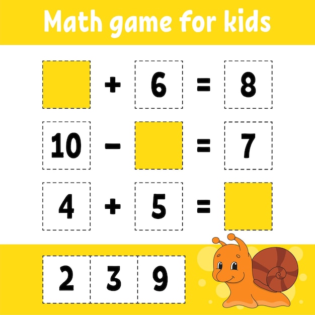 子供のための数学のゲーム。