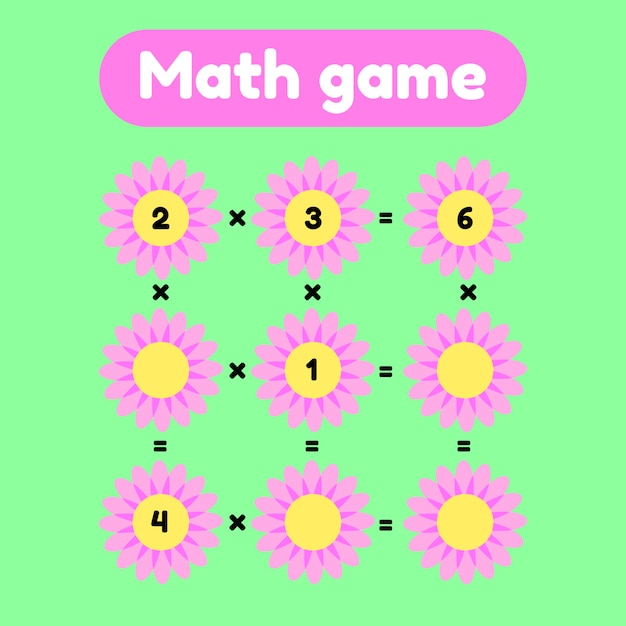 Math game for preschool and school age children.