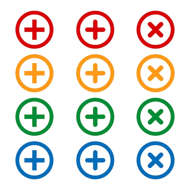 Vector math icon set